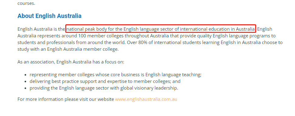 Ps.English Australia是什么机构？